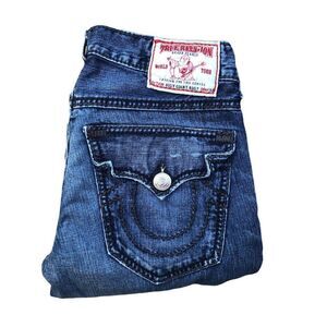 Vintage True Religion Jeans Size 32 BILLY GIANT BIG T Blue